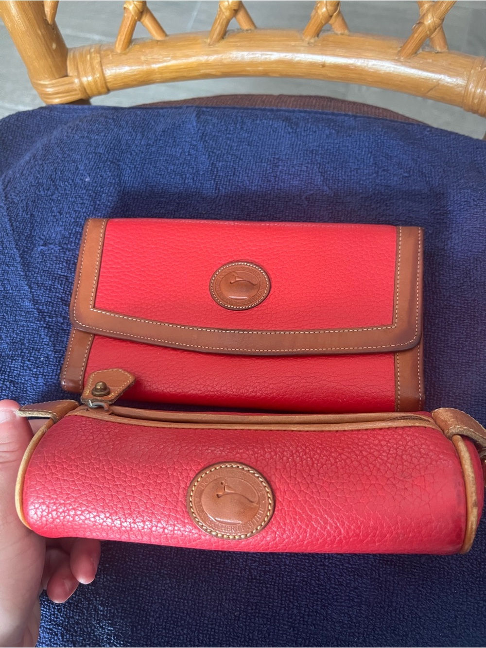 Vintage Dooney & Bourke Wallet & Cosmetic Duo